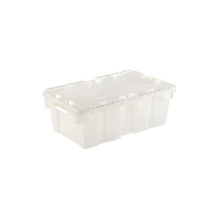 Lewisbins ORBIS Flipak Attached Lid Container FP075 -19-7/8 x 11-3/4 x 7-1/4, Clear FP075-Clear